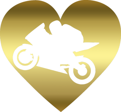 Motoserce gold - damska koszulka motocyklowa