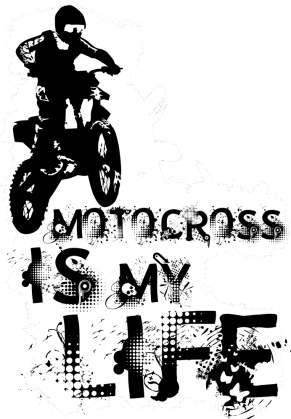 Motocross is my life - męska koszulka motocyklowa