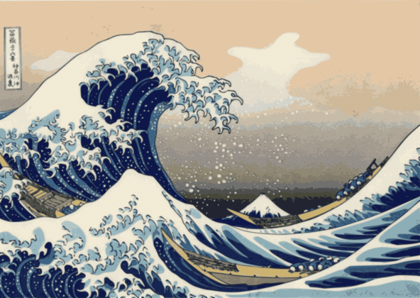 Hokusai-Fugaku Maska ochronna