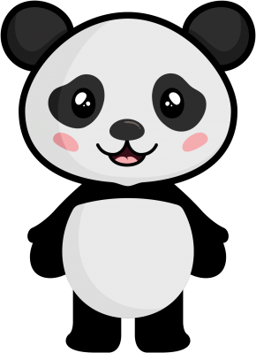 Plakat - Zarumieniona Panda - nadruk