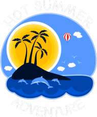 Bluza męska granatowo-szara na wakacje i lato - Hot Summer Adventure
