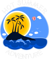 Bluza męska czarna na wakacje i lato - Hot Summer Adventure