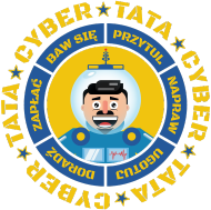 Cyber Tata - Kubek czarny dla taty