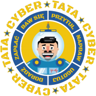 Cyber Tata - Fartuch kuchenny czarny dla taty