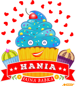 Hania Fajna Babka - Torba na zakupy czarna z imieniem