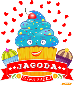 Jagoda Fajna Babka - Torba na zakupy czarna z imieniem