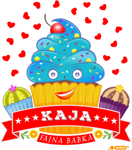 Kaja Fajna Babka - Torba na zakupy czarna z imieniem
