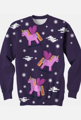 Bluza Fullprint - Jednorożec pośród gwiazd - Dudle