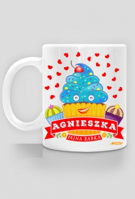 Agnieszka Fajna Babka - Kubek biały z imieniem - Dudle