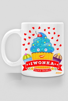 Iwonka Fajna Babka - Kubek biały z imieniem - Dudle