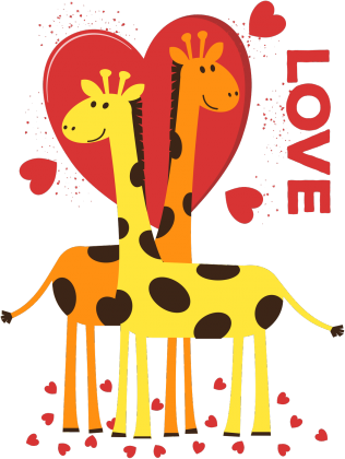 Zakochane Żyrafy - Szara koszulka męska bez rękawów
