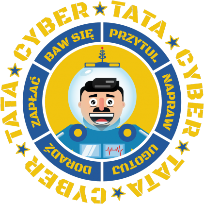 Cyber Tata - Bluza bez kaptura czarna dla taty
