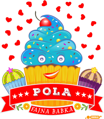 Pola Fajna Babka - Koszulka damska czarna z imieniem