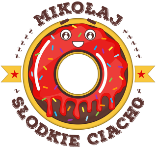Mikołaj Słodkie Ciacho - Kubek biało-kolorowy z imieniem