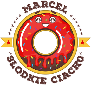 Marcel Słodkie Ciacho - Kubek biało-kolorowy z imieniem
