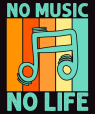 NO MUSIC NO LIFE kubek czarny