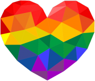 Koszulka damska LGBT Tęczowe serce