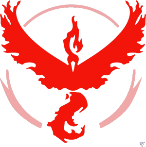Pokemon Go Team Valor - nadruk