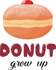 Poszewka na poduszkę Donut grow up - biała