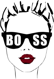 Bluza damska z kapturem Girl Boss - biała