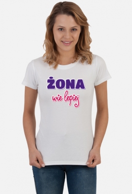 Koszulka Żona Wie Lepiej Czarna - zakupoholik