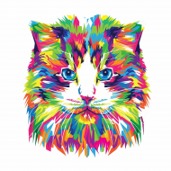 Maseczka ochronna z grafiką cat of colors