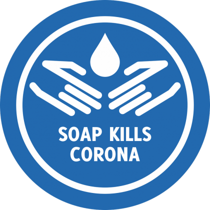 Maseczka ochronna z grafiką soap kills corona