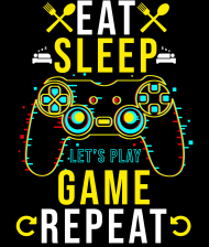 Koszulka męska Eat Sleep Game Reapet