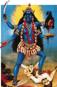 Kali depcze Shivę