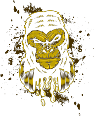 Gold Gorilla With Headphone | Woman