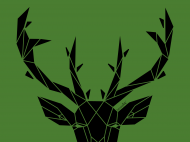 Rogi jelenia - zielona maseczka ochronna