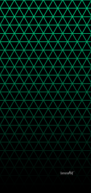 Trójkąty (gradient zielono-czarny) - komin we wzorki