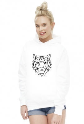 Tygrys (czarny kontur) - bluza damska - DemoniaArt