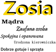 Znaczenie imienia Zosia