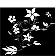 Torba szkolna czarna w kwiaty