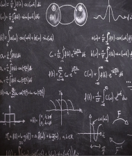 Piórnik metalowy Matematyka