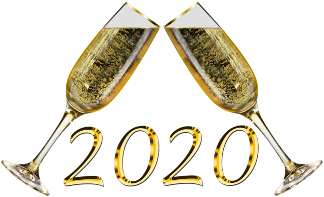 Nowy Rok 2020 kieliszki