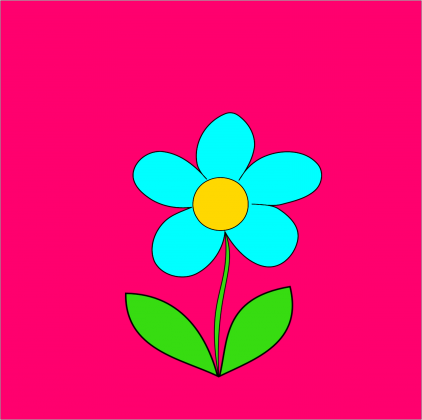 Maseczka Kolorowa róż niebieski kwiat