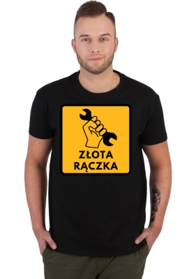 Koszulka Męska - Tata Złota rączka (Prezent na Dzień Ojca) - Mustache - Koszulki, które pokochasz