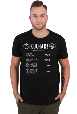 Koszulka Męska - Tata Kucharz (Prezent na Dzień Ojca) - Mustache - Koszulki, które pokochasz