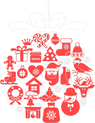 Świąteczna bąbka choinkowa - mikołaj - choinka - zima - śnieg - prezent - święta - Boże Narodzenie - czerwony - biały - męska koszulka