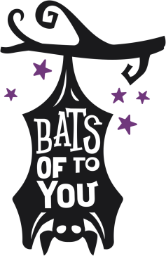 Bats Of To You - zabawny napis - nietoperz - Halloween - gwiazdy - gałąź - grafika - komiks - męska koszulka