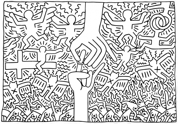 Maseczka Keith Haring