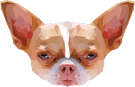 Chihuahua geometryczna plakat A2 z Twoim Zwierzakiem