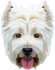 West Highland White Terrier geometryczny kubek z Twoim Zwierzakiem