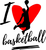 I love basketball - męska koszulka z nadrukiem