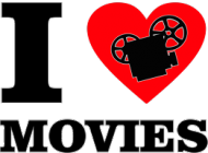 I love movies - kocham filmy - kubek z nadrukiem z dwóch stron