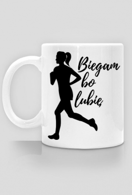 Biegam bo lubię - kubek biegaczki - Spoko - odzież i gadżety z nadrukiem