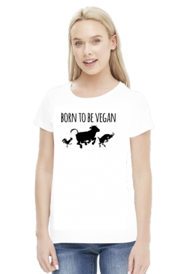 Born to be vegan - koszulka wegetarianki - koszulka weganki - Spoko - odzież i gadżety z nadrukiem