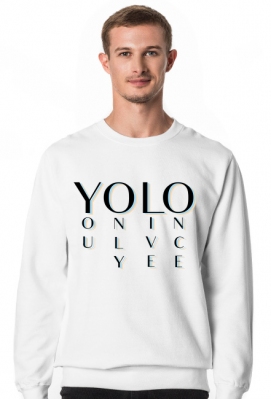 YOLO you only live once  - cytat męska bluza - Spoko - odzież i gadżety z nadrukiem